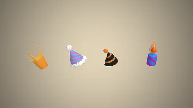 卡通装饰  派对道具  可爱风  游戏配饰