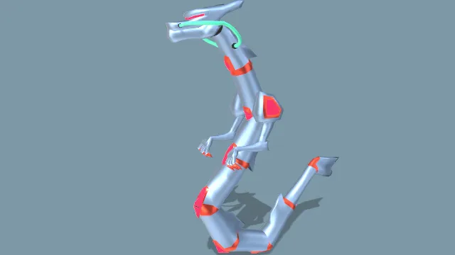 小型未来科幻机甲龙动画