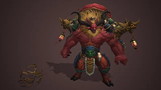 妖界鬼市前哨妖氛赤焰牛魔统帅模型