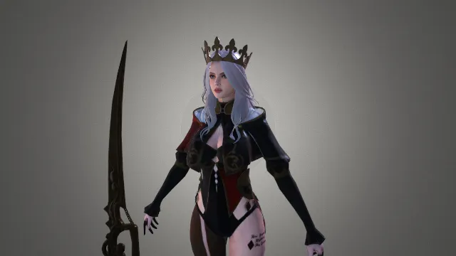 游戏模型 人物模型 红桃女王 游戏皮肤