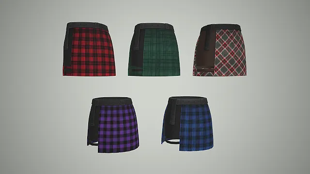 格纹短裙  学院风  暗黑系穿搭  A字裙