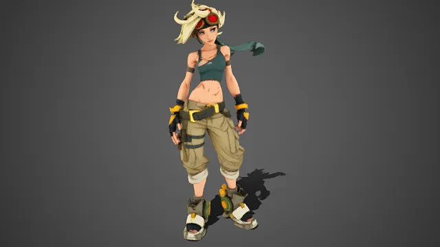 工装机能风  动漫少女  护目镜  活力  潮流感  冒险类