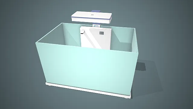 智能水族箱  家居设备模型  观赏鱼缸  现代简约设计