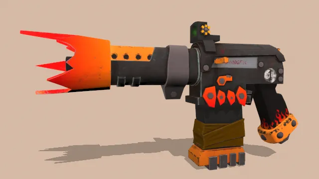 风格化的卡通枪械玩具武器