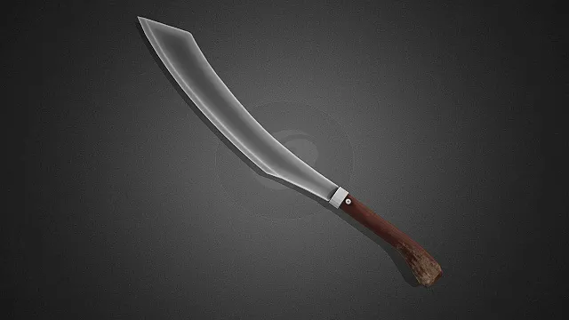 开山刀  宽刃弧形刀身  近战武器  户外探险装备