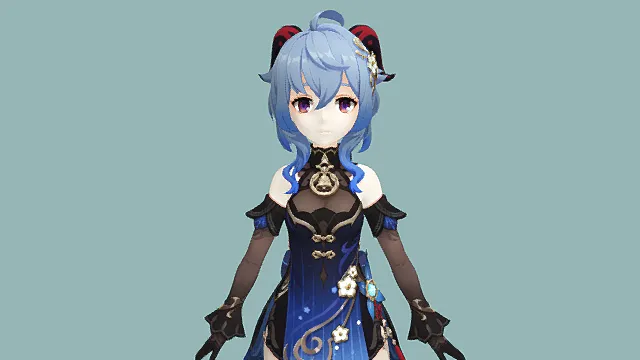 原神甘雨 黄昏之花 原神 甘雨 玄玉瑶芳 3D模型