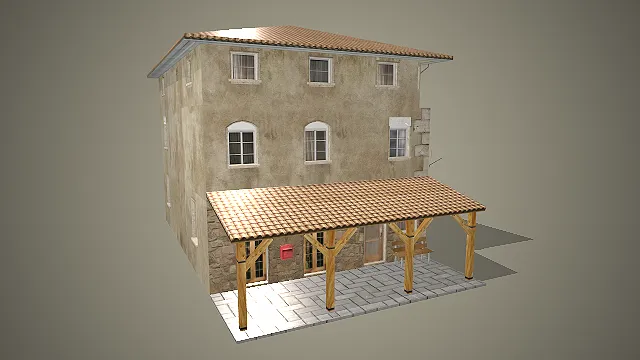 意大利风格  独栋民居  欧式小镇建筑  地中海休闲民居