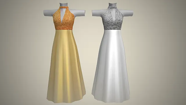 挂脖晚礼服  缎面大摆裙  轻奢晚宴风  优雅长款