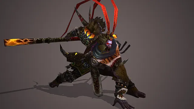 妖界焚天战场魔化妖猴战将模型