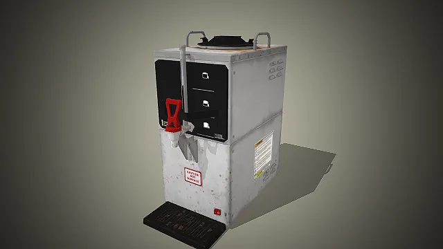 一个写实风格的商用开水机3D模型
