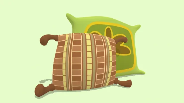 卡通风格化抱枕枕头