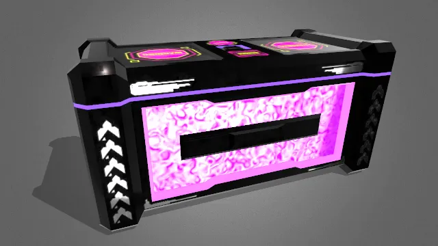 科幻PBR容器箱子盒子模型