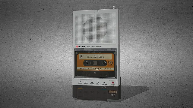随身磁带录音机  怀旧物件  老式卡带播放器  音频道具