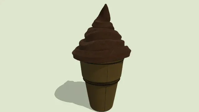 棕色冰淇淋甜筒绿色鸡蛋筒甜点食物