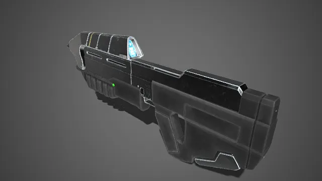 未来科幻  步枪  黑银配色  防滑握把  射击  科技感