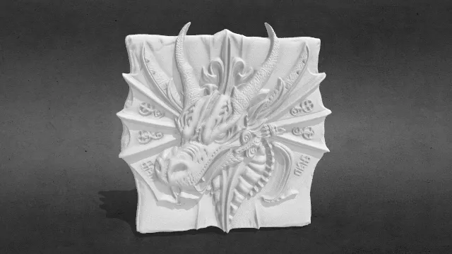 龙形浮雕壁饰obj.obj