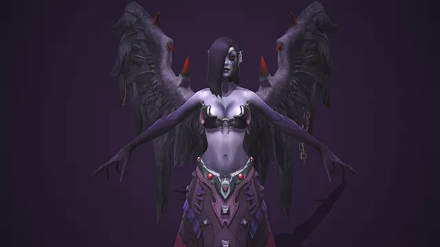 堕落天使莫甘娜  暗紫羽翼  暗黑天使风  荆棘胸甲