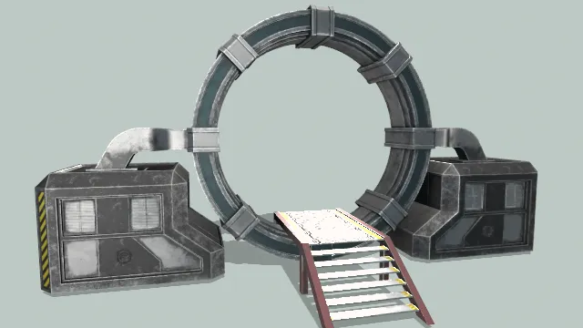 科幻风格的环形门3D模型