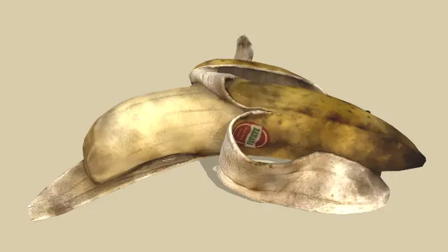 有点腐烂的剥开的香蕉水果食物