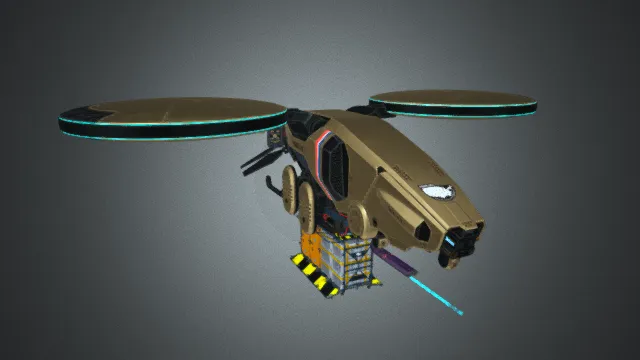 科幻风格  军事题材  飞行载具  无人机  机械设计