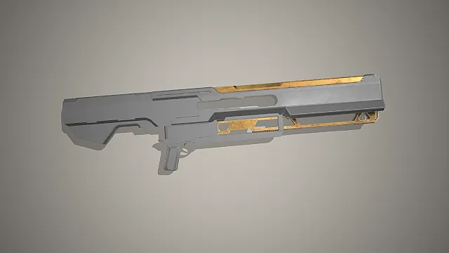 科幻步枪  未来枪械  一体化枪身  战术导轨