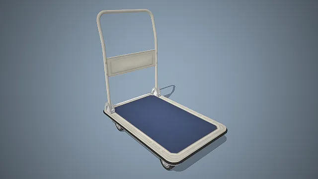 折叠式平板手推车  工业风设计  仓储搬运工具  万向脚轮