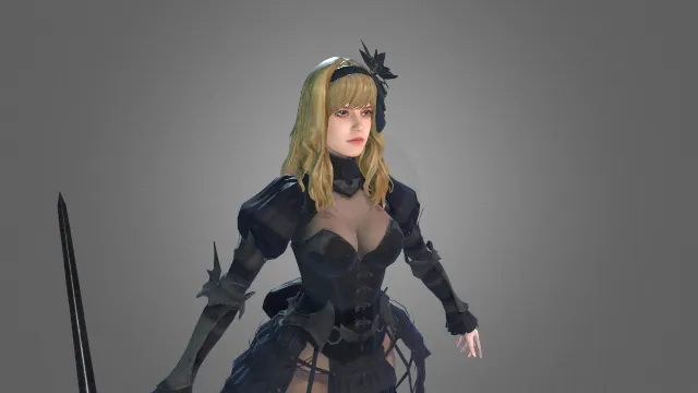 游戏模型 人物模型 哥特风 游戏皮肤