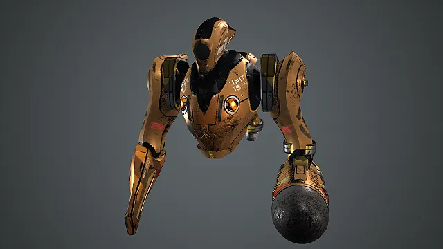 悬浮机甲  做旧磨损  发光眼灯  战斗单位