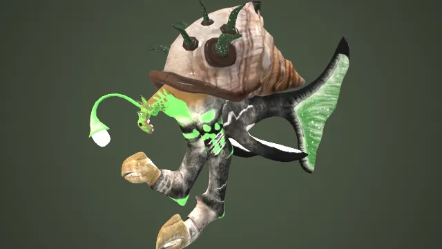 捕食的变异怪物海洋动物模型动画