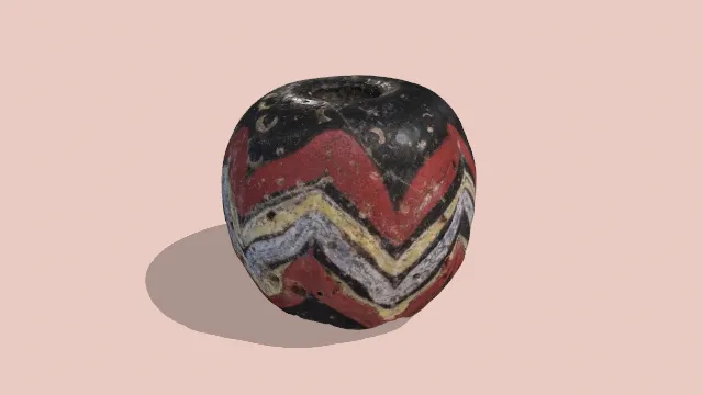 红黑破旧珠子古物道具