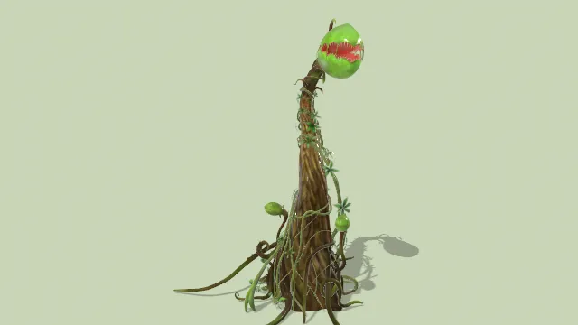 食肉藤蔓变异植物动画模型