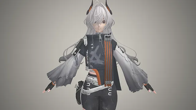 明日方舟  异瞳少女  做旧工装风  不对称设计