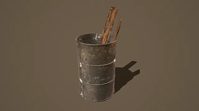 复古废土锈蚀燃料桶3D模型