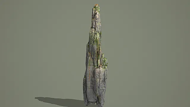 奇幻自然风格孤峰岩壁模型 