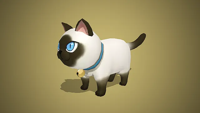 卡通暹罗猫 3D 模型