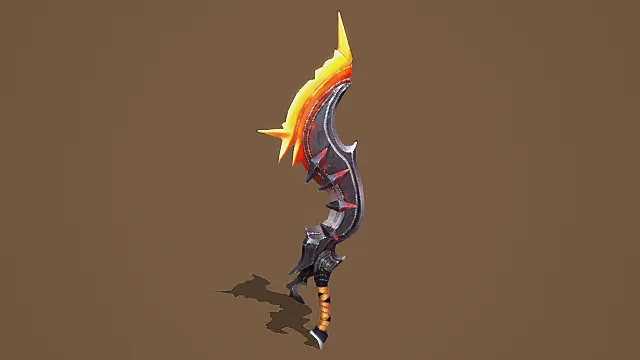 奇幻风格炎魔巨刃3D模型