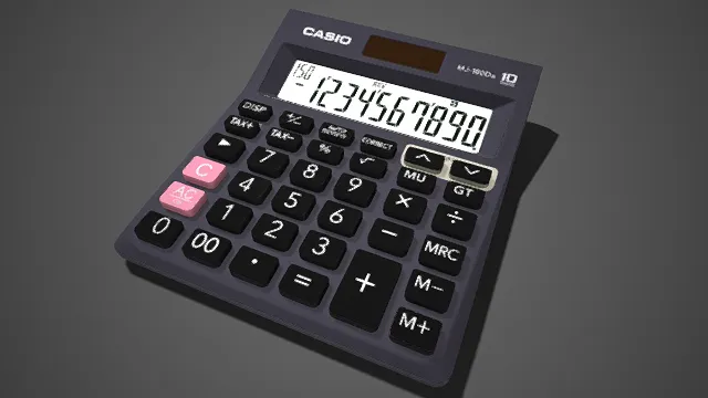 卡西欧  MJ-100Da 计算器  商务计算器  税算功能  太阳能  电子设备