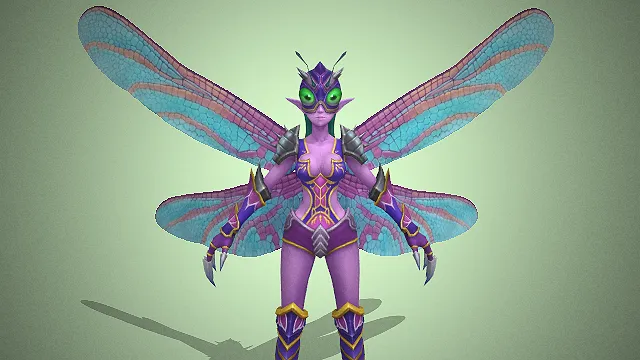 紫晶蜻蜓妖姬  彩翼甲胄  虫系刺客  尖爪锋刃  荧光复眼