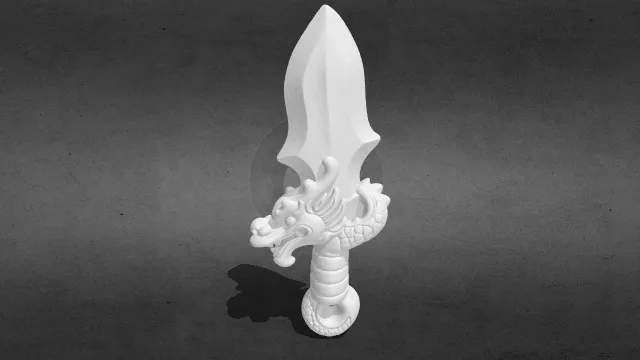 盘龙宝剑 小兵器钥匙扣stl.stl