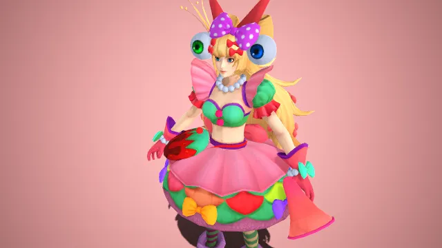 怪诞   甜美元素  反差  元素娘  金发  巨眼头饰  波点蝴蝶  尖角装饰  糖果风蓬裙  猎奇设计  