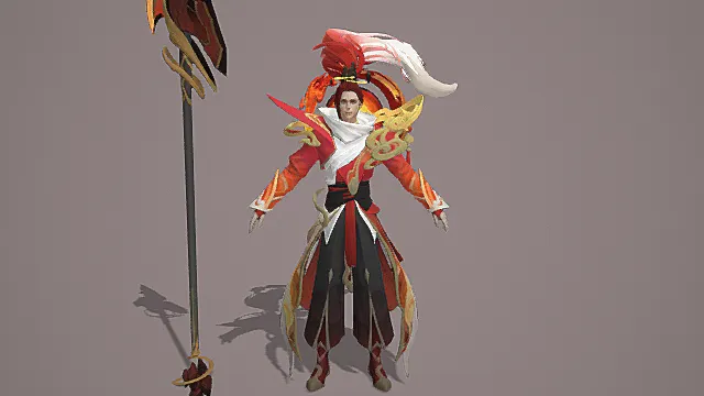 烈阳战帅：国风赤焰坦战套装