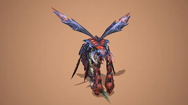 赤纹巨翼刺虫  刺虫模型  掠食怪物  游戏模型  怪物