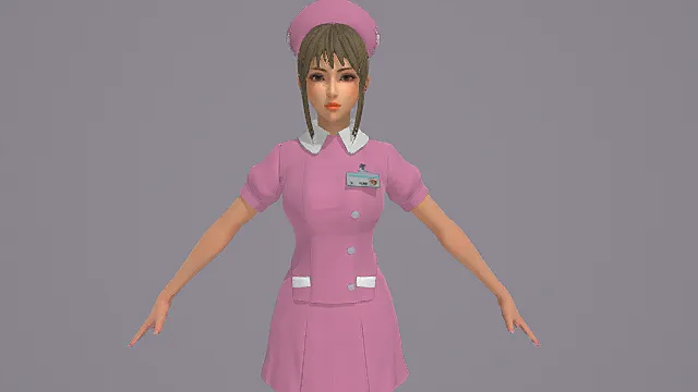 粉色系护士角色模型