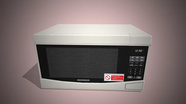 一台白色的适合家庭使用的现代台式微波炉  