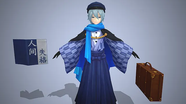 日式和风  人间失格  清冷少年  复古行李箱