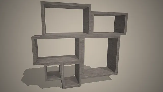 不规则组合置物架  做旧木纹框架  收纳家具  墙面装饰道具