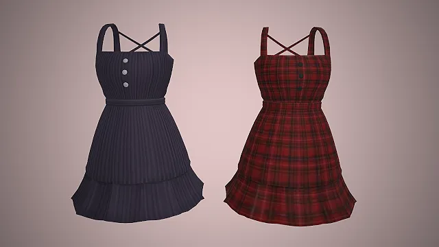 吊带裙  交叉绑带  甜美风  竖条纹  荷叶边