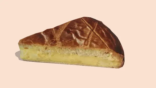 低多边形巴斯克蛋糕甜点食物