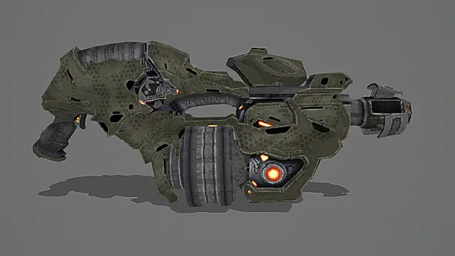 科幻重装风榴弹发射器3D模型