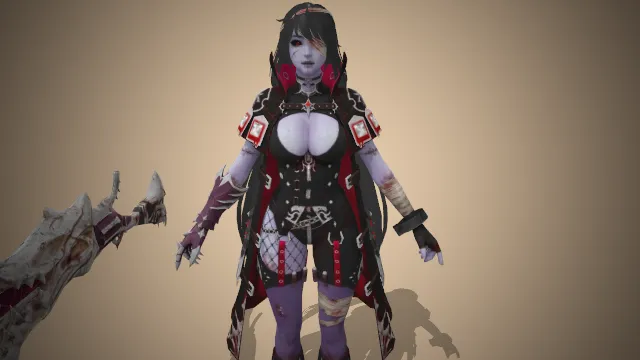 Esta_R 魔族 恶魔 黑暗风格 骨枪